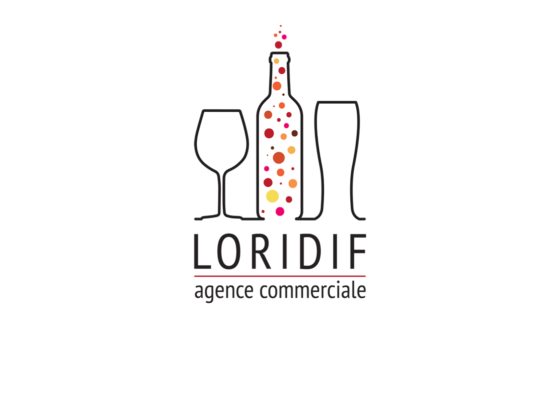 Loridif. Réalisation du logo de Loridif, agent commercial en boisson.