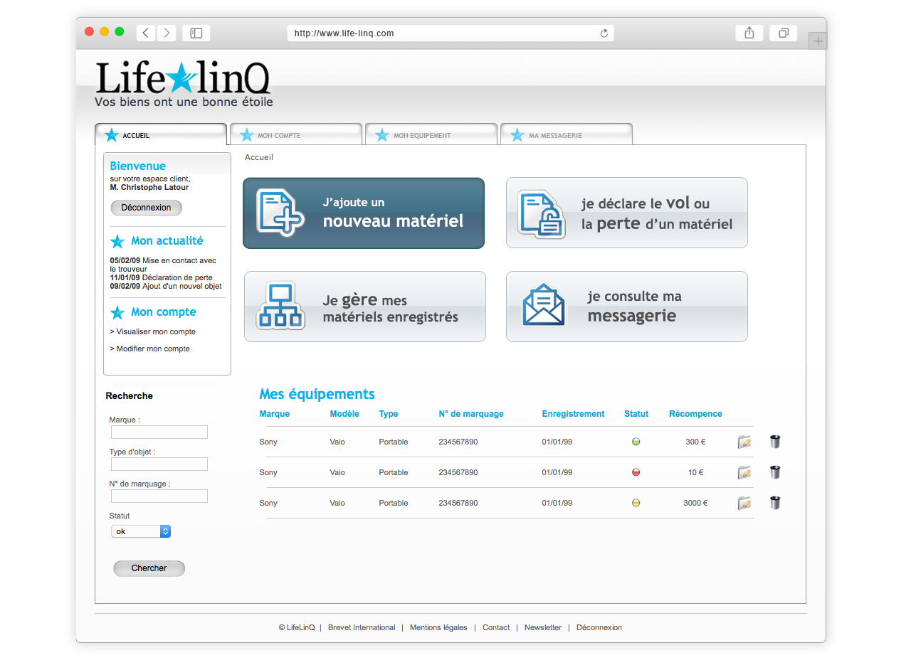 Life★linQ. Création et intégration du site internet de Life★linQ en Prestashop.